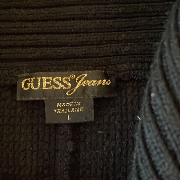 Guess black chunky knit short sleeve sweater - Picture 2 of 5